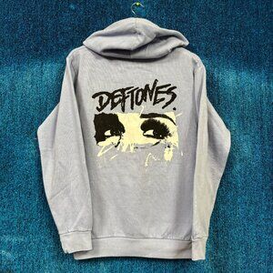 Deftones Eyes Rock Blue Hoodie Size Small